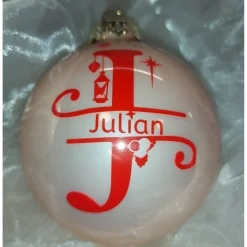 Weihnachtskugel /  Christbaumkugel / mit Monogramm