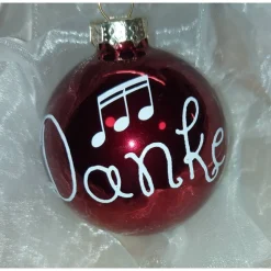 Weihnachtskugel /  Christbaumkugel aus Kunststoff rot