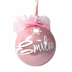 Weihnachtskugel mit Namen aus Glas in verschiedenen Farben und Formen Christbaumkugel