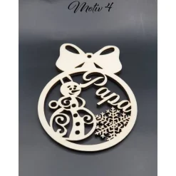 Weihnachtskugel personalisiert | Christbaumkugel mit Namen personalisiert | Baumschmuck aus Holz | Holz Weihnachtsschmuc