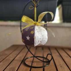 Weihnachtskugel Upcycling aus Stoff | Christbaumkugel Weihnachtsdeko | Handmade Tischdeko & nachhaltige Dekoidee