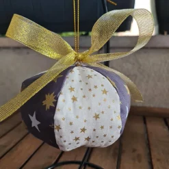 Weihnachtskugel Upcycling aus Stoff | Christbaumkugel Weihnachtsdeko | Handmade Tischdeko & nachhaltige Dekoidee