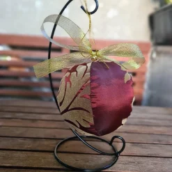 Weihnachtskugel Upcycling aus Stoff | Christbaumkugel Weihnachtsdeko | Handmade Tischdeko & nachhaltige Dekoidee