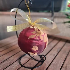 Weihnachtskugel Upcycling aus Stoff | Christbaumkugel Weihnachtsdeko | Handmade Tischdeko & nachhaltige Dekoidee