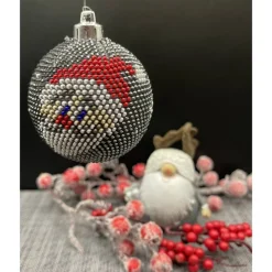 Weihnachtskugeln / Weihnachtsbaumschmuck/ Christbaumschmuck gehäkelt mit Baumwollgarn und kleinen Glasperlen