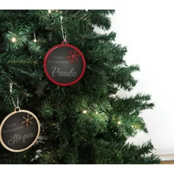 Weihnachtskugeln aus Holz und Acryl - Individuelle Namen Dekoration für deinen Weihnachtsbaum