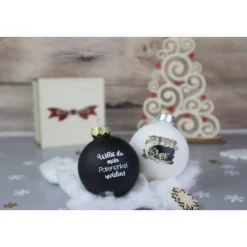 Weihnachtskugeln mit Foto, Logo, für Paten mit Ultraschallbild