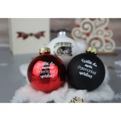 Weihnachtskugeln mit Foto, Logo, für Paten mit Ultraschallbild