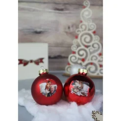 Weihnachtskugeln mit Foto, Logo, für Paten mit Ultraschallbild