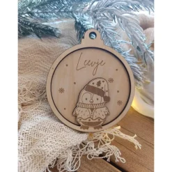 Weihnachtskugeln Pinguin Personalisiert aus Holz Christbaumkugel Personalisiertes Geschenk Weihnachtsbaumdeko Weinachten