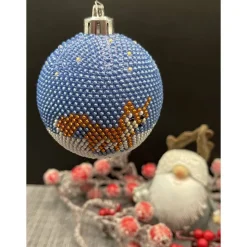 Weihnachtskugeln/Weihnachtsbaumschmuck /Christbaumschmuck gehäkelt mit Baumwollgarn und kleinen Glasperlen