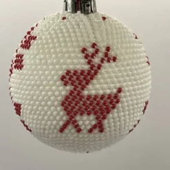 Weihnachtskugeln/Weihnachtbaumschmuck/Weihnachtsdeko aus Glasperlen gehäkelt