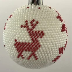 Weihnachtskugeln/Weihnachtbaumschmuck/Weihnachtsdeko aus Glasperlen gehäkelt