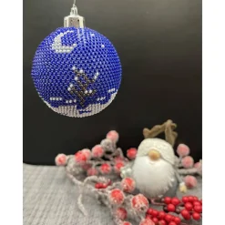 Weihnachtskugeln/Weihnachtsbaumschmuck /Christbaumschmuck gehäkelt mit Baumwollgarn und kleinen Glasperlen