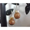 Weihnachtskugel-Ohrringe, Christbaumkugeln, Weihnachtskugeln, Ohrringe Gold Gllitzer