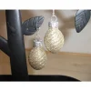 Weihnachtskugel-Ohrringe, Christbaumkugeln, Weihnachtskugeln, Ohrringe Ornament gold glitzer