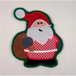 Weihnachtsmann Applikation, Aufnäher Weihnachtsmann,