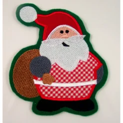 Weihnachtsmann Applikation, Aufnäher Weihnachtsmann,