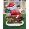 Weihnachtsmann auf Schlitten - Keramik - Weihnachtsdekoration - Nikolaus