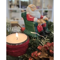 Weihnachtsmann aus Keramik - Schlafender Santa Claus -