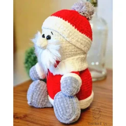 Weihnachtsmann gehäkelt, handgemachte Nikolaus, Santa Klaus Plüsch Deko