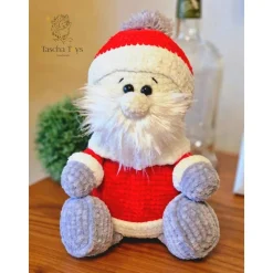 Weihnachtsmann gehäkelt, handgemachte Nikolaus, Santa Klaus Plüsch Deko