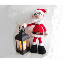 Weihnachtsmann Nikolaus Deko Weihnachten Winter Advent Gutschein Geldgeschenk Adventskalender LED Laterne Amigurumi