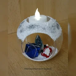 Weihnachtsmann Windlicht, Winter Windlicht, Weihnachten Windlicht, Winterdeko Windlicht, Weihnachten Windlichtglas