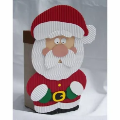Weihnachtsmann-Geschenkbox groß, Geschenk zum Nikolaustag, Weihnachtsgeschenk, Mitbringsel, Handarbeit aus Wellpappe