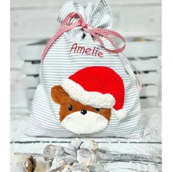 Weihnachtssäckchen Bär Bärchen Nikolaussäckchen personalisiert mit Name