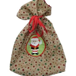 Weihnachtssäckchen XXL Nikolaussack Geschenkebeutel Stoffsäckchen Gefüttert