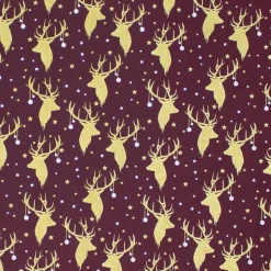 Weihnachtsscrunchie GOLDENES FEST HIRSCH für den Adventskalender oder Nikolaus | Haargummi, Haarband | RÄUBERKIND