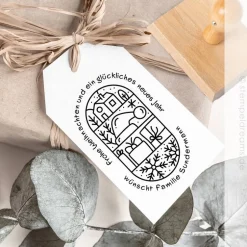 Weihnachtsstempel - Frohe Weihnachten - personalisierter Text - außergewöhnliches Motiv | 1127