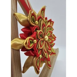 Weihnachtsstern in Gold-Rot, Durchmesser ca. 10-11 cm