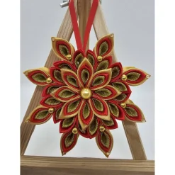 Weihnachtsstern in Gold-Rot, Durchmesser ca. 10-11 cm