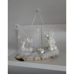 Weihnachtsstern in Weiß , Sofortkauf, Geschenk, Weihnachten,Deko, UNIKAT
