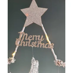 Weihnachtsstern mit Mädchen in rose/silber , Sofortkauf, Geschenk, Weihnachten,Deko,UNIKAT