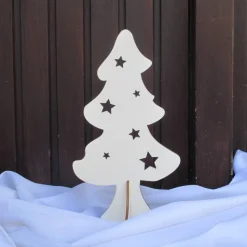 Weihnachts-Sternbäumchen aus Holz, Tannenbaum, Dekobaum