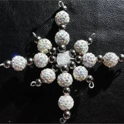 Weihnachtssterne - Adventssterne - Sternanhänger als Schmuck, auch für den Weihnachtsbaum, Klein, Crystal AB