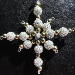 Weihnachtssterne - Adventssterne - Sternanhänger als Schmuck, auch für den Weihnachtsbaum, Klein, Crystal AB