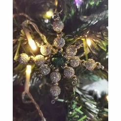 Weihnachtssterne - Adventssterne - Sternanhänger als Schmuck, auch für den Weihnachtsbaum, Klein, Crystal AB