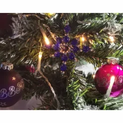 Weihnachtssterne - Adventssterne - Sternanhänger als Schmuck, auch für den Weihnachtsbaum, Klein, Blau