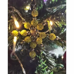 Weihnachtssterne - Adventssterne - Sternanhänger als Schmuck, auch für den Weihnachtsbaum, Klein, Gelb