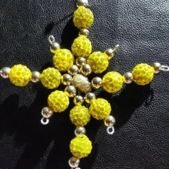 Weihnachtssterne - Adventssterne - Sternanhänger als Schmuck, auch für den Weihnachtsbaum, Klein, Gelb