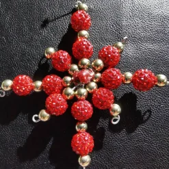 Weihnachtssterne - Adventssterne - Sternanhänger als Schmuck, auch für den Weihnachtsbaum, Klein, Rot