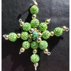 Weihnachtssterne - Adventssterne - Sternanhänger als Schmuck, auch für den Weihnachtsbaum, Klein, Grün