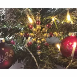 Weihnachtssterne - Adventssterne - Sternanhänger als Schmuck, auch für den Weihnachtsbaum, Gross, Weinrot-Gold / Special