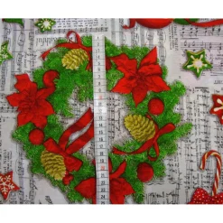 Weihnachtssterne Deko–Liedertexte, Noten Sterne, Glocken 140cm Breite Metrware nähen Stoffbeutel Tischdecke Beuteltasche