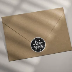 Weihnachtssticker Set *Christmas Joy* / 10 runde Aufkleber ∅ 50 mm