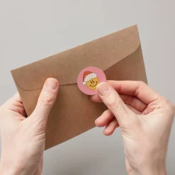 Weihnachtssticker Set *Groovy Christmas* / 24 runde Aufkleber / ∅ 40 mm